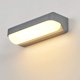 thumbnail image 1 of Aplique LED de pared moderno para exterior de 12 W, resistente al agua IP65, de aluminio, para pasillo, escalera, balcón, jardín o porche, gris/blanco cálido, 26 cm., 1 of 5