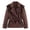 Coffee, variant on Waist Tie Casual Trench Jacket for Women, Lapel Collar Button Front, Relaxed Fit Everyday Outerwear with Epaulets, 1 Piece, S-L
