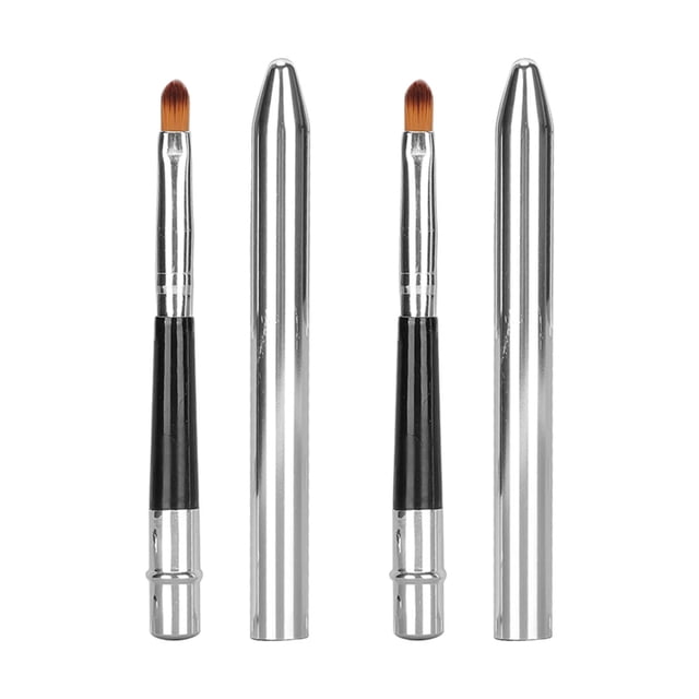 Lip Brush Retractable, Retractable Sealing Style Lip Brush Aluminium Material For Home For Girl For Women For Beauty Salon
