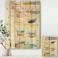 thumbnail image 3 of Designart 'Watercolor Geometric Swatch Element II' Mid-Century Modern Print on Natural Pine Wood, 3 of 3