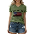 thumbnail image 3 of 250th Anniversary USA Shirt USA Womens T Shirts Graphic Flag Independence Days Tees BK7 Top L, 3 of 5