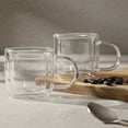thumbnail image 2 of Mr. Coffee Salon Espresso 3 OZ Double Wall Insulated Glasses Mugs (Set of 2), 2 of 4