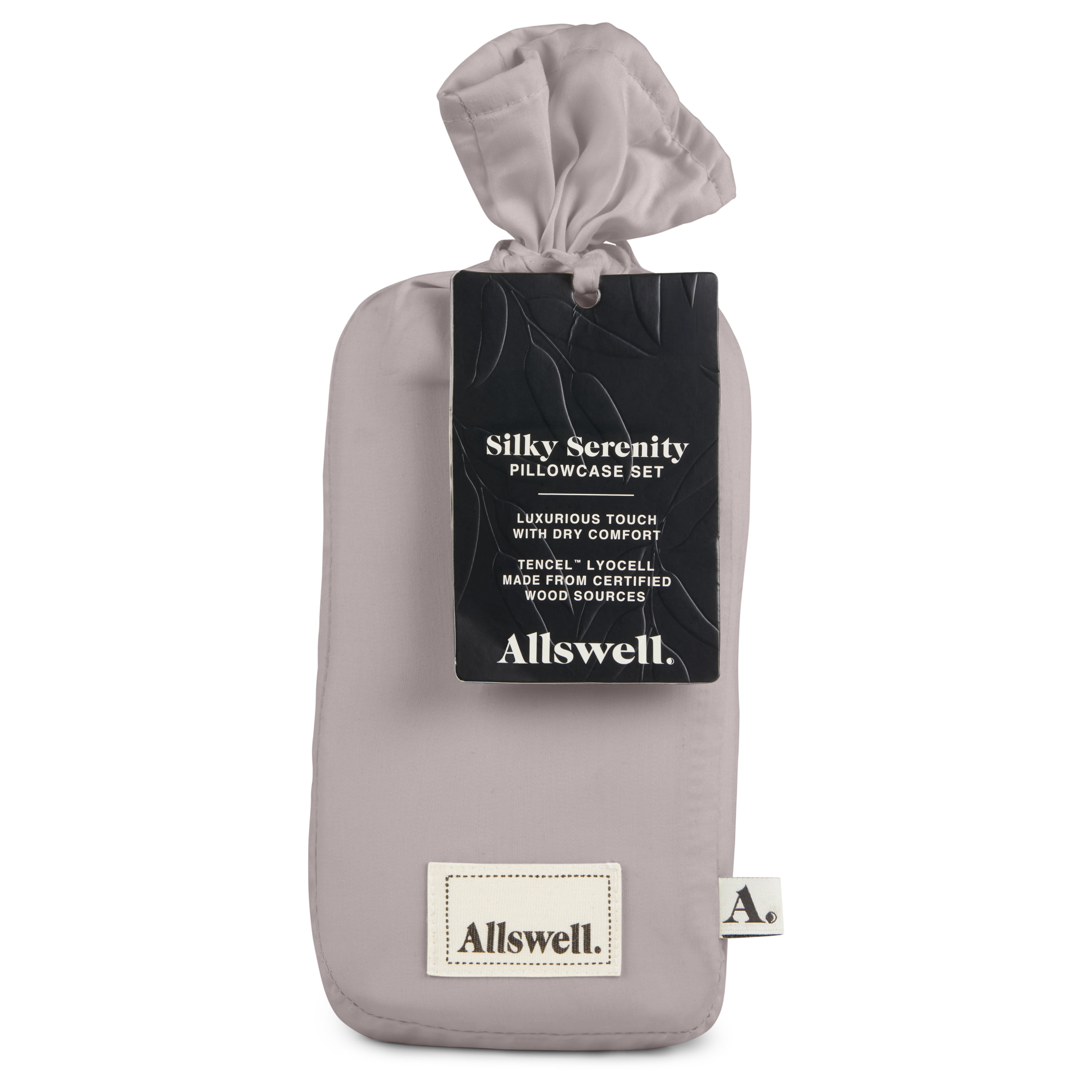 Allswell 2-Piece Soft & Silky Luxury 100% TENCEL™ Pillowcase Set, Mauve Dream, Standard/Queen