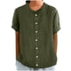 thumbnail image 3 of Camisas de encaje,Blusa de encaje con botones para mujer, cuello redondo, manga 3/4, poliéster, ideal para uso diario, sopatenor, 3 of 8
