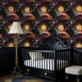 thumbnail image 4 of Boho Peel and Stick Wallpaper Celestial Art Mystical Moons Stars Deep Sapphire Hues 17.7in x 9.8ft Self Adhesive Removable Wall Paper Renter Friendly Wall Covering for Bedroom Nursery Cabinet, 4 of 8