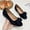 Black, variant on Women's Flats Shoes Dress Shoes Round Toe Ballet Flats Comfortable Crochet Bow Tie Flats Low Heel