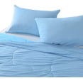 thumbnail image 1 of Cooling Touch Blanket with 2 Pillow Cases for Hot Sleepers and Night Sweats, Cooling Fiber, Breathable Bamboo Viscose Backing, 3 Pieces Lightweight Bedding (Blue Color, 90x90 inches), 1 of 9