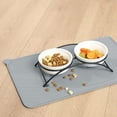 thumbnail image 4 of Silicone Pet Food Tray - Non Slip Pet Dog Cat Bowl Placemat - Feeding Mat - Waterproof Dog Cat Food Mats - For Carpet （Gray）, 4 of 6