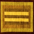 thumbnail image 1 of Ahgly Company Indoor Square Abstract Yellow Modern Area Rugs, 8' Square, 1 of 4