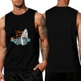 thumbnail image 2 of Uwinwear Mens Sleeveless Tank Tops Graphic Crew Neck Casual Sleeveless Shirts Summer Beach Palm Tree Printed Vintage Hawaiian Vest,Black,S, 2 of 4