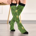 thumbnail image 5 of joogoo Green Avocado Leaves Socks Women Men Knee High Sock, 5 of 8