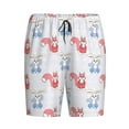 thumbnail image 7 of JUNZAN Red Squirrel And Blue Rabbit Pattern Sleep Pajama Shorts for Men,Men's Pajama Bottoms,Sleepwear,Pj Shorts, 7 of 7