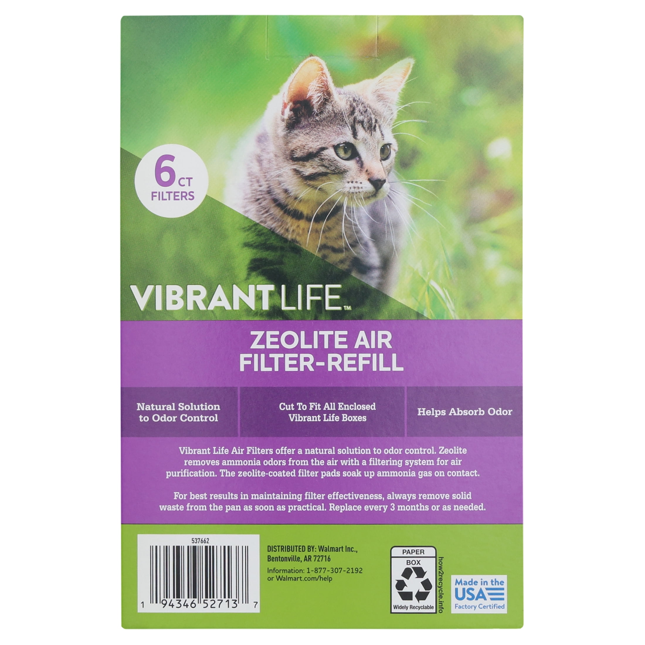 Vibrant Life Zeolite Air Filter Refills, 6 Count