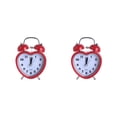 thumbnail image 1 of Bewildely Corazón Campana Despertador Silencioso Luz Nocturna Relojes Digitales Hogar Niñas Rojo 2Conjunto, 1 of 6