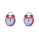 thumbnail image 3 of Wosthever Reloj despertador con campana en forma de corazón, de luz nocturna silenciosa, relojes digitales, escritorio para el hogar para Rojo 2piezas, 3 of 6