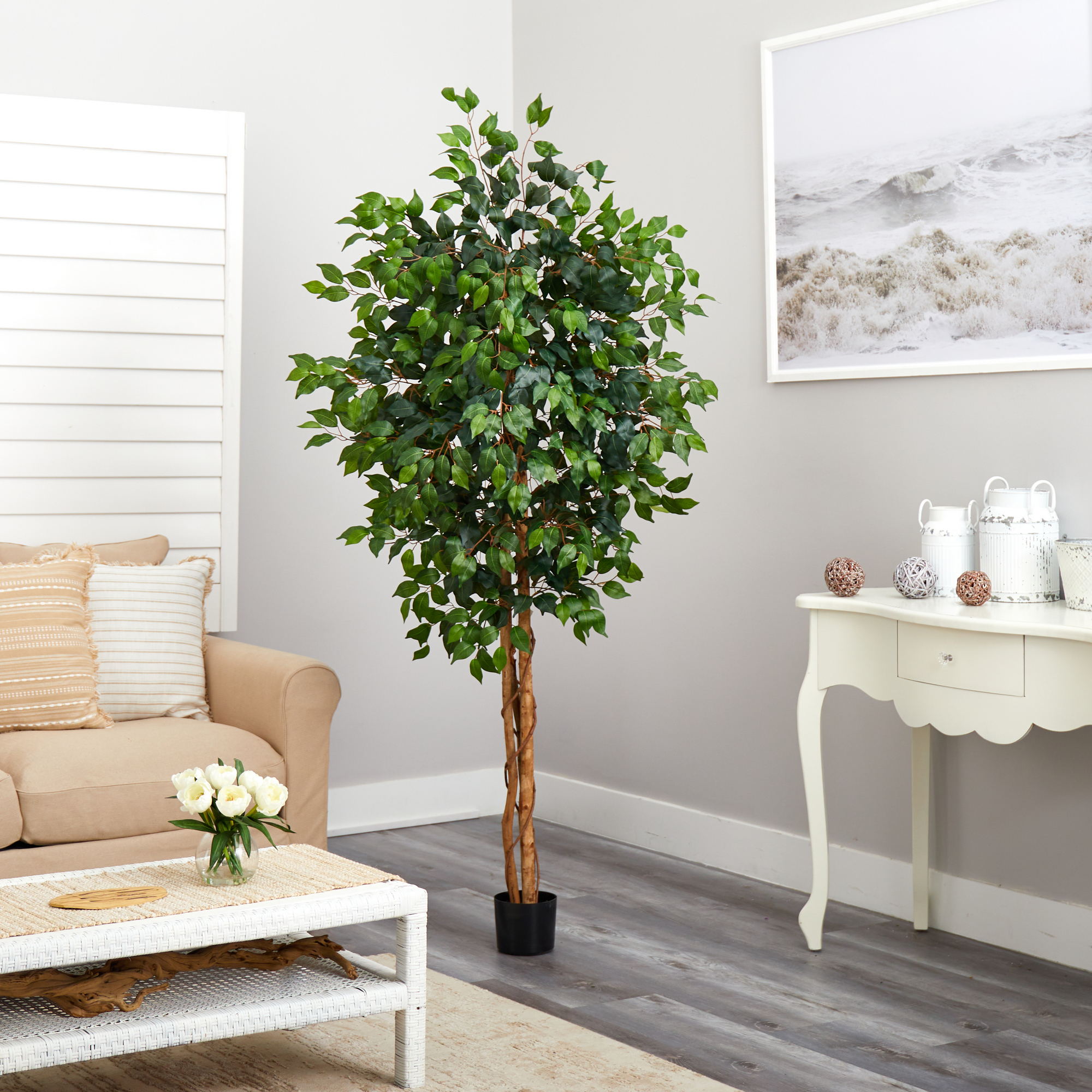 Nearly Natural 6ft. Ficus Artificial Tree - image 5 of 6