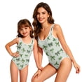thumbnail image 7 of CCRFTGI Girls Swimsuits Size 7 Summer Cute Bowknot Print Quick Dry High Cut Print Vacation Swimwear Girls One Piece Swimsuits Bathing Suit for Beach Light Green 5-6 Years, 7 of 7