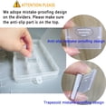 thumbnail image 5 of 15 compartimentos x 4 paquetes, caja de almacenamiento de plástico de 4 colores herramientas de joyería contenedor multiusos ajustable, 5 of 5