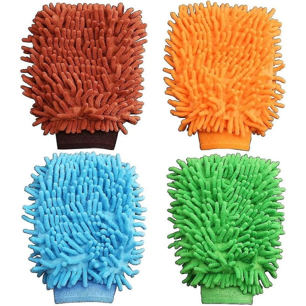 manoplas de microfibra de doble cara para lavado de coche, súper absorbentes.
