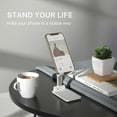 thumbnail image 3 of pitrice Foldable Telescopic Mobile Phone Holder Height Angle Adjustable Cell Phone Non-slip Stand, White, 3 of 9