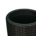 thumbnail image 5 of Balkene Home Noah Round Wicker Tall Planter Decor Box, Versatile Perfect Patio Herb Garden Living Space - 2 Piece Set - Black, 5 of 11