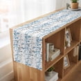 thumbnail image 6 of Table Runners 108 Inches Long Dress Scarves, Blue Grey Botanical Farmhouse Coffee/Dining/Kitchen Table Runner for Living Room, Spring Floral Summer Farmhouse 13x108 Inch, 6 of 9