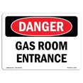 thumbnail image 1 of SignMission OS-DS-A-1218-L-2165 12 x 18 in. OSHA Danger Sign - Gas Room Entrance, 1 of 1