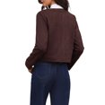 thumbnail image 3 of INSPIRE CHIC Button Down Coat for Women Long Sleeves Crew Neck Vintage Jackets XL Dark Brown, 3 of 4