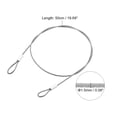 thumbnail image 2 of Uxcell 10Pack Cable de lanyard, Cable de acero inoxidable recubierto de vinilo de 50cmx1.5mm con bucles de seguridad, plateado, 2 of 5