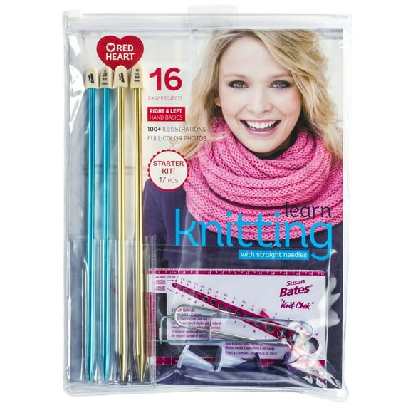 Red Heart Learn Knitting Kit (anglais)