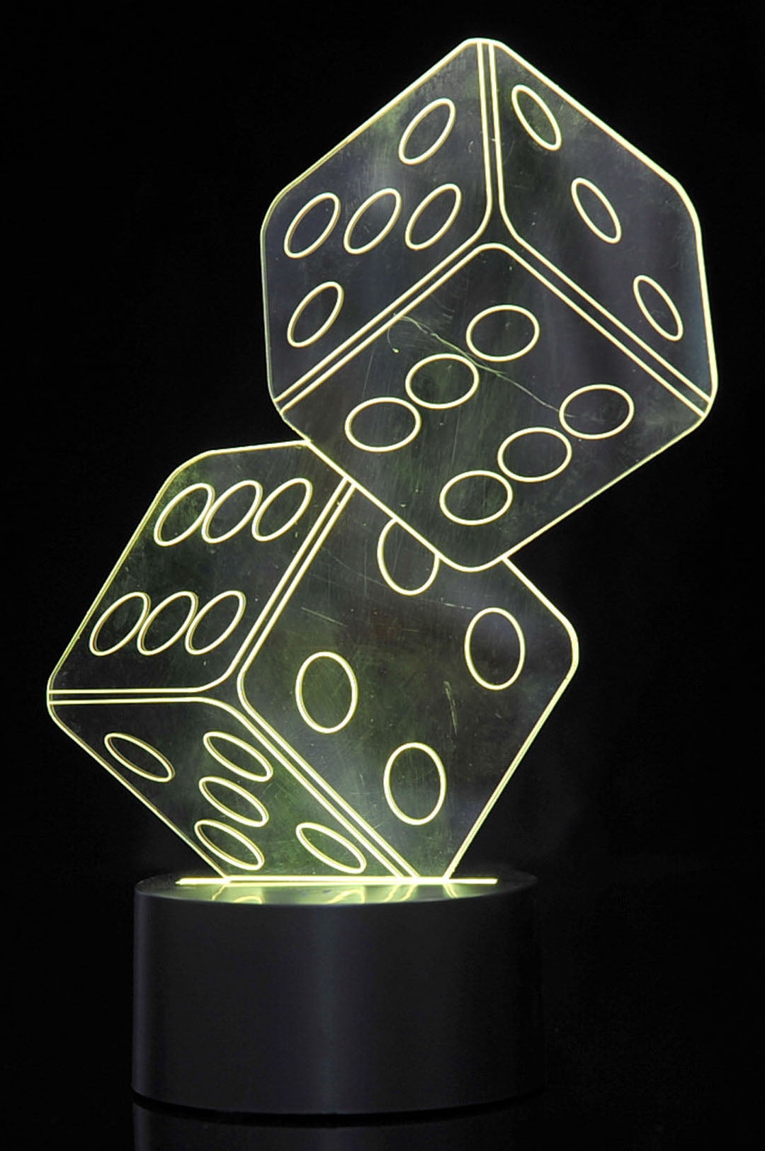 TechWonder 3D Dice Lighting Laser Cut Precision LED Lights - Blue