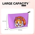 thumbnail image 4 of Picia Corgi In Sushi Roll Printed Cosmetic Bags for Women Makeup Bag Large Capacity Purse Travel Toiletry Zipper Storage Pouch Make up Brushes Organizer for Gifts, 4 of 6