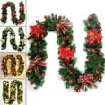 2.7M Wedding Decorated Light Up Wreath Garland Xmas Decor Fireplace