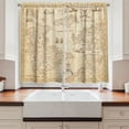thumbnail image 2 of Map Curtains 2 Panels Set, Highly Detailed Ancient Grunge Treasure Map Adventure Sailing Island Journey Travel, Window Drapes for Living Room Bedroom, 55W X 39L Inches, Sand Brown, by Ambesonne, 2 of 3