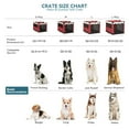 thumbnail image 6 of Petsfit 36 Inch Dog Crate, Adjustable Fabric Cover by Spiral Iron Pipe, Chew Proof 3 Door Design, Soft Collapsible Dog Kennel,Red, 6 of 9