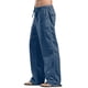 thumbnail image 3 of Lucakuins Pantalones con Cordón para Mujer, Cintura Elástica de Verano Pantalones Sueltos de Color Sólido con Bolsillos Lucakuins moda, 3 of 9