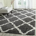 thumbnail image 3 of SAFAVIEH Dallas Logan Geometric Shag Area Rug, Dark Grey/Ivory, 11' x 15', 3 of 7