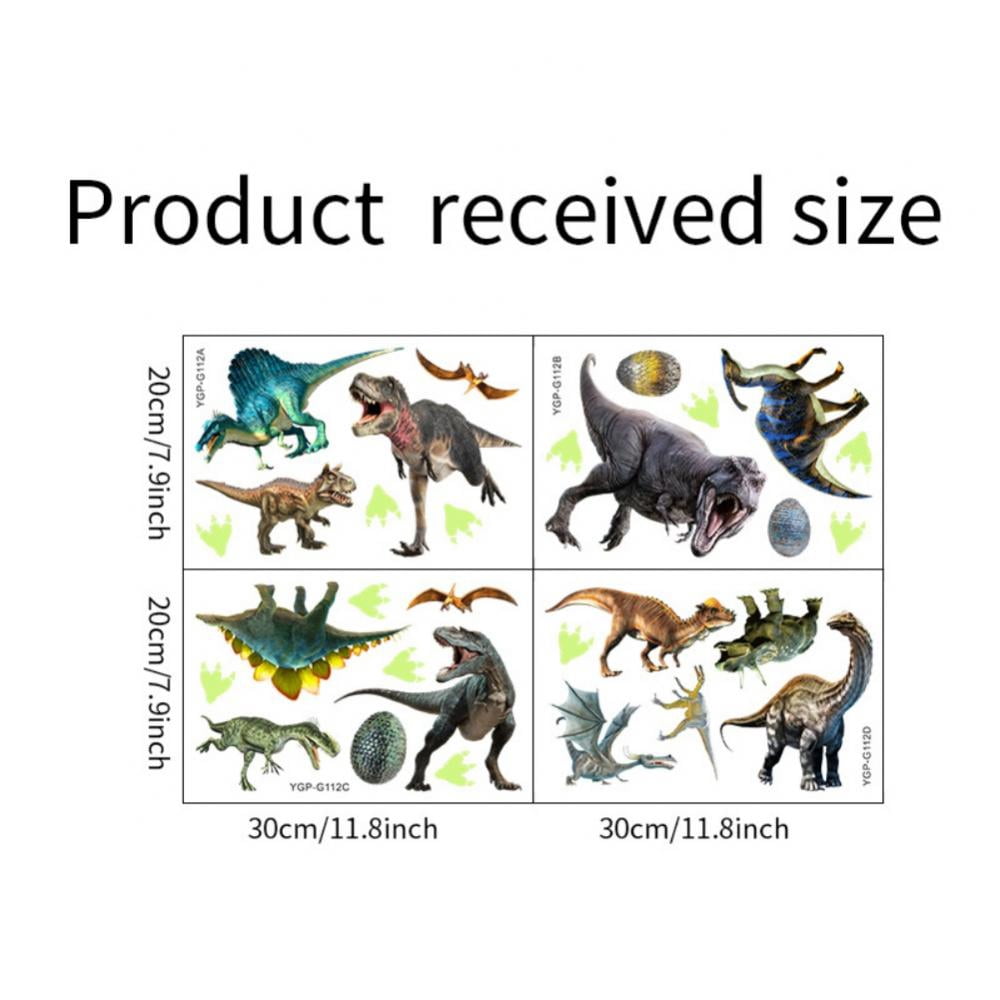 Dinosaur Wall Stickers Decals for Boys Room,Glow in The Dark Dinosaur Wall Decals Ceiling Stickers for Kids Bedroom, Wall Decor Kids Birthday Christmas Gift