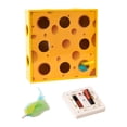 thumbnail image 1 of Juguete interactivo automático para gatos, diseño de cartón, caja de queso, portátil, divertido, para hacer ejercicio, suministros para mascotas, 285 x 285 x 75 cm, 1 of 9
