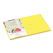 Pacon Peacock Sulphite Construction Paper, 76 lbs., 12 x 18, Yellow, 50 Sheets/Pack