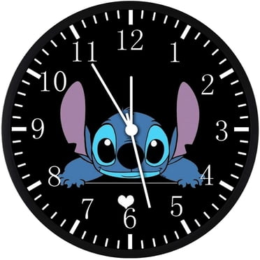 12 Inch Stitch Wall Clock Non-Ticking Silent Great for Decor and Gifts G209