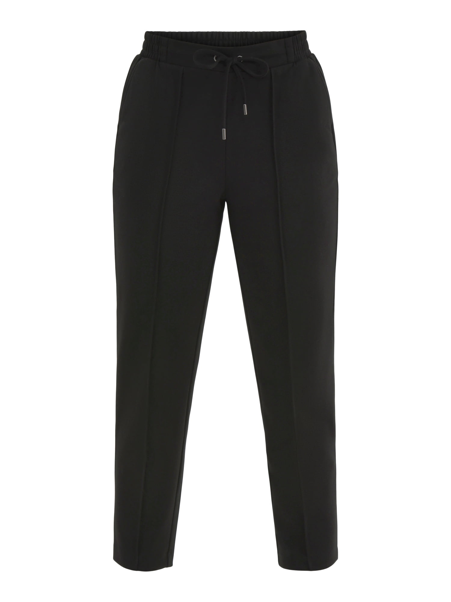 Time and Tru Women's High Rise Tapered Drawstring Pants with Pintuck, 27" Inseam, Sizes XS-XXL