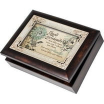 Good Friends Are Like Stars Burlwood Jewelry Music Box Plays Amazing Grace