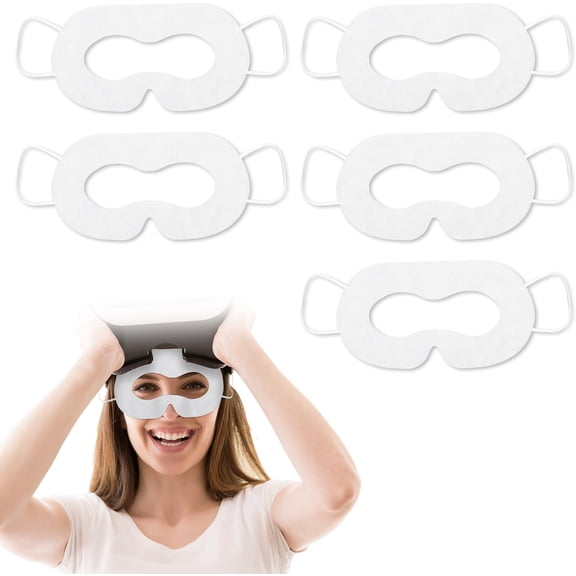 100 Pack Disposable VR Sweat Guard Eye Mask Cover Compatible with Meta Quest 3, Quest 2 and Apple Vision