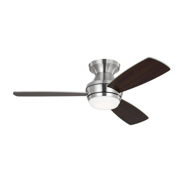 3 Blade Ceiling Fan with Light Kit in Modern Style-10.8 inches Tall and 44 inches Wide-Brushed Steel Finish Bailey Street Home 96-Bel-4828531