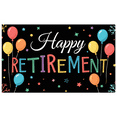 thumbnail image 2 of LUUFILx Colorful Balloon and Star Themed Happy Retirement Banner Party Decoration Backdrop Photography Props, 2 of 6
