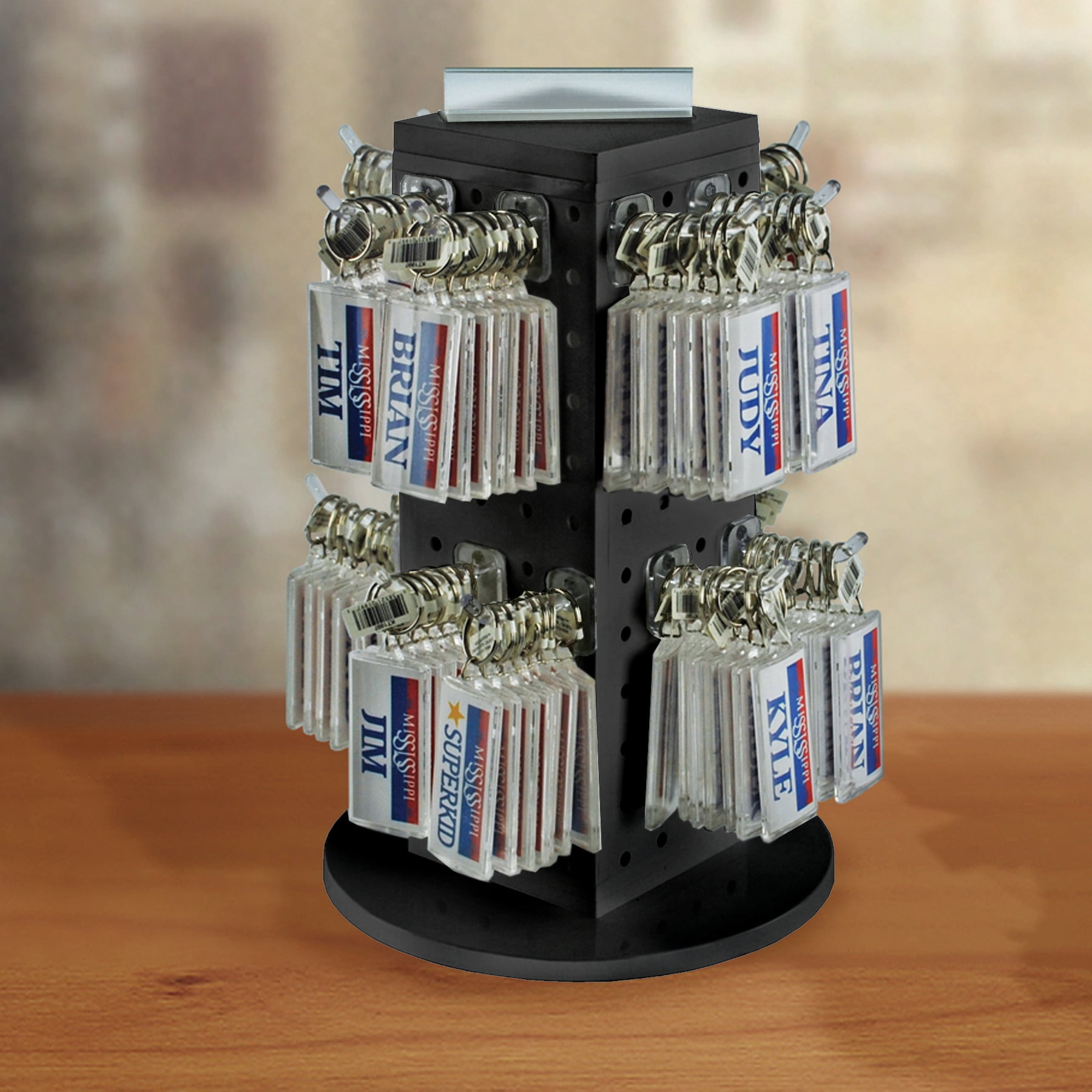 Azar Displays 700513-BLK Black Revolving 13.5"W X 22"H Pegboard Counter Display 4d44eec9 7f83 4fef B417 64e6c1661afe.b4ad1d9bff7199874bc20958f12fc766 - View #4