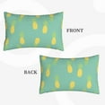 thumbnail image 4 of YFYANG Super Soft Rectangular Plush Cushion Cover (Without Pillow Insert), Yellow Pastel Pineapple Comfort and Non-Pilling Hidden Zip Bedroom Sofa Pillowcases, 20"x30", 4 of 9