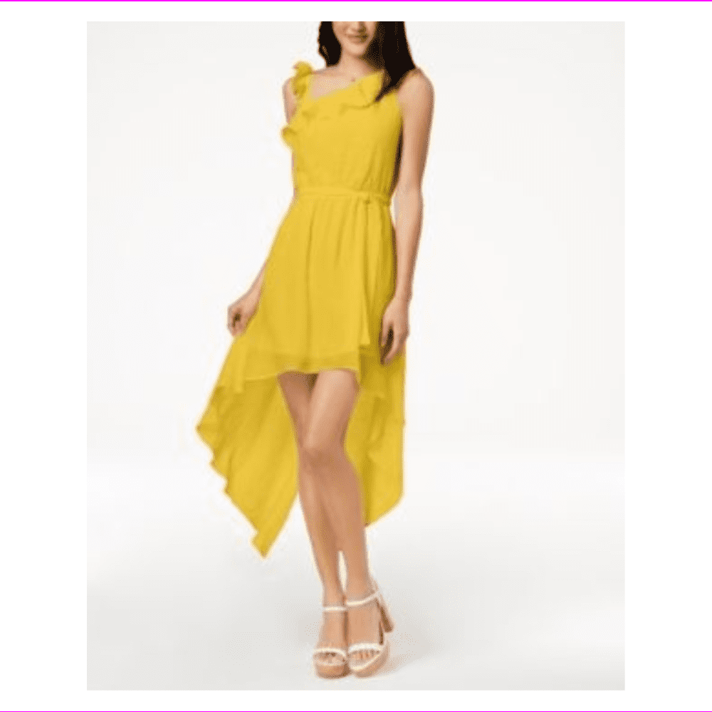 short butter yellow dress Butter Yellow Dress S main image 1