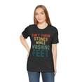 thumbnail image 5 of Can't throw stones while washing feet retro Christian faith Unisex T-shirt, 5 of 8